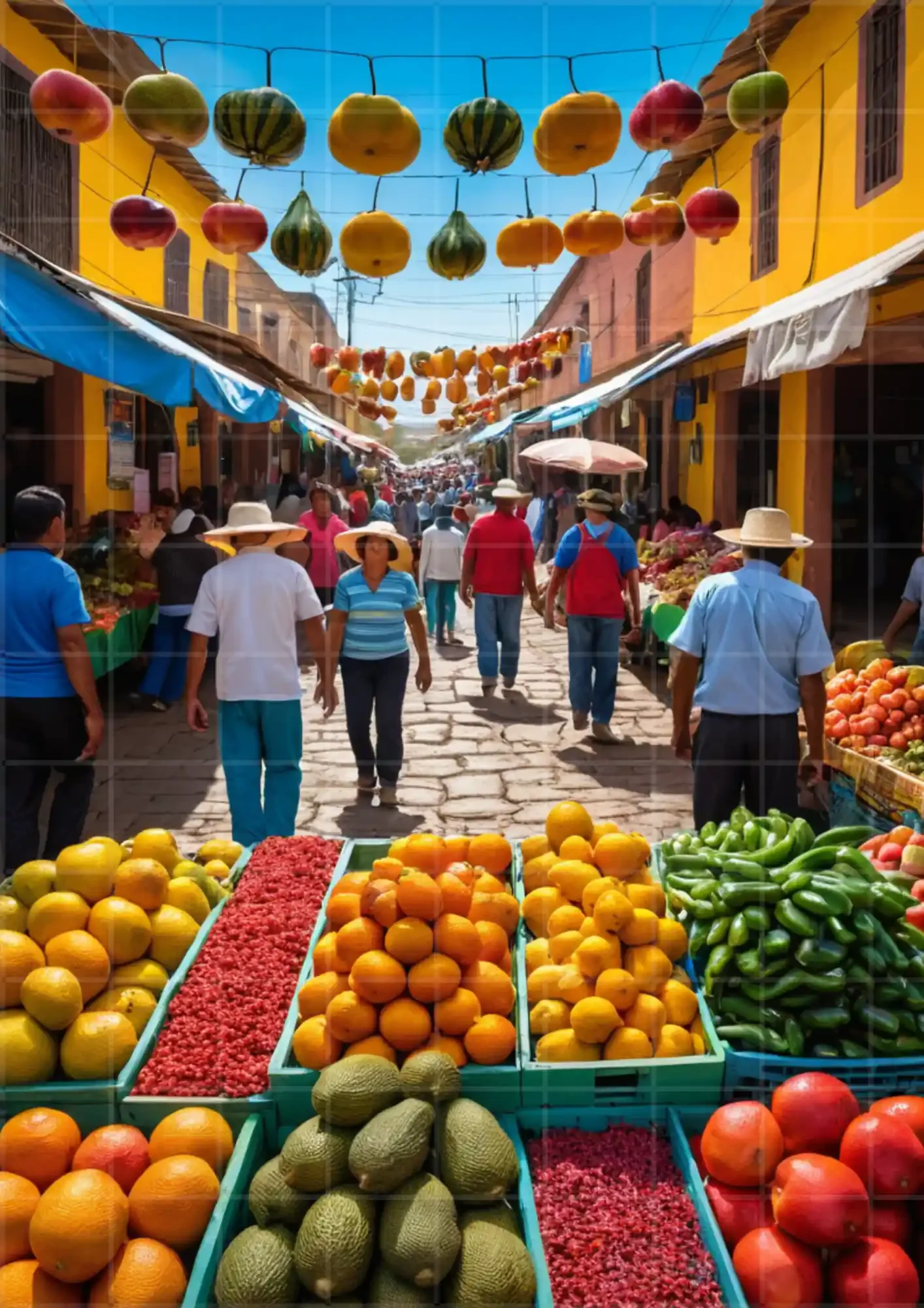 Mexican street food market