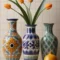 Mexican Talavera Pottery Vases 002