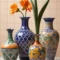 Mexican Talavera Pottery Vases 004