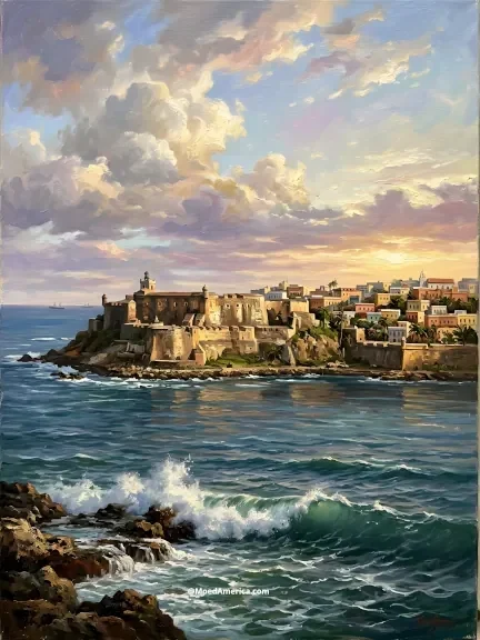 San juan puerto rico desde la costa woo